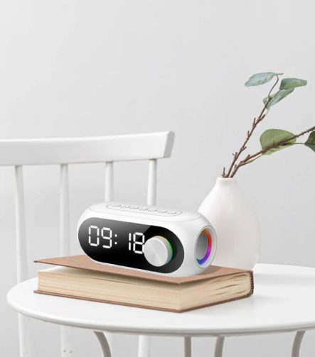 Radio-Reveil-Connecte-Enceinte-Blanc
