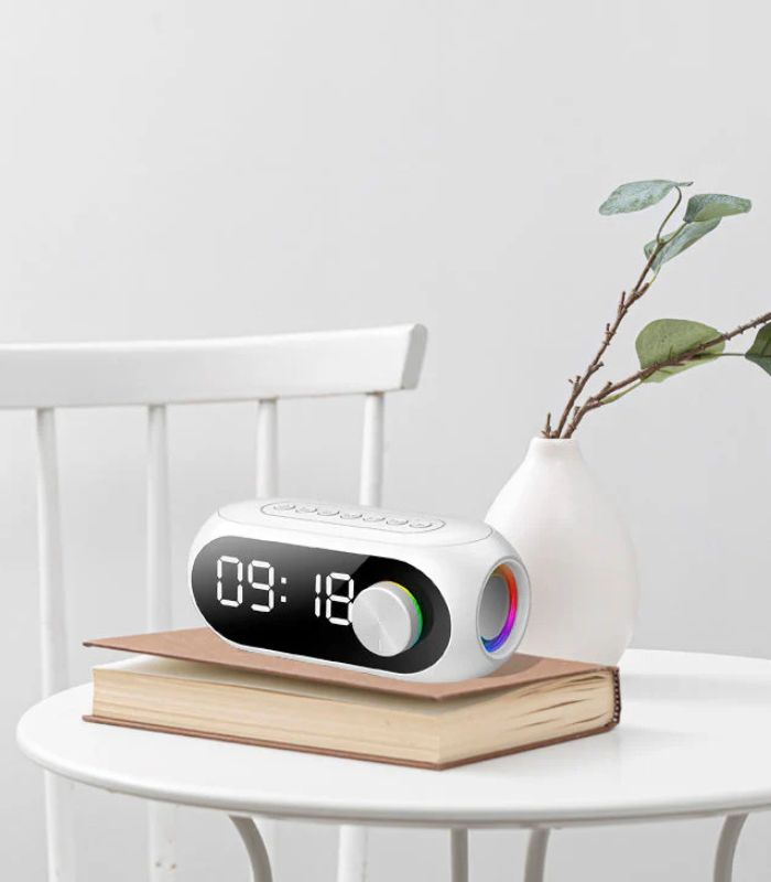 Radio-Reveil-Connecte-Enceinte-Blanc