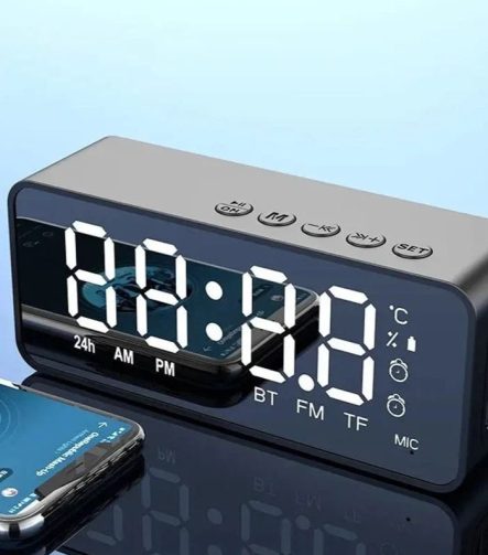 radio-reveil-connecte-rechargeable-usb-avec-bluetooth-fm-mirroir-radio